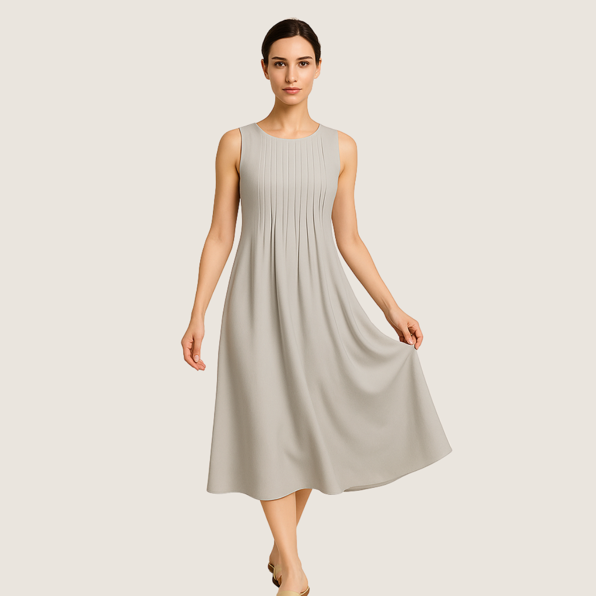 Jetta Robe Midi Eloá – Élégance Décontractée avec Plis et Poches