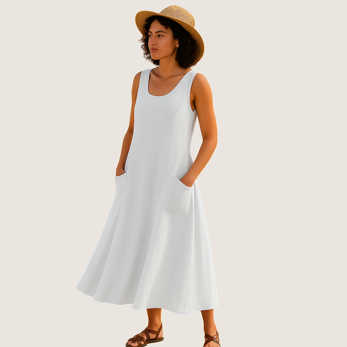 Jetta Robe Midi Isadora – Élégance Décontractée avec Poches