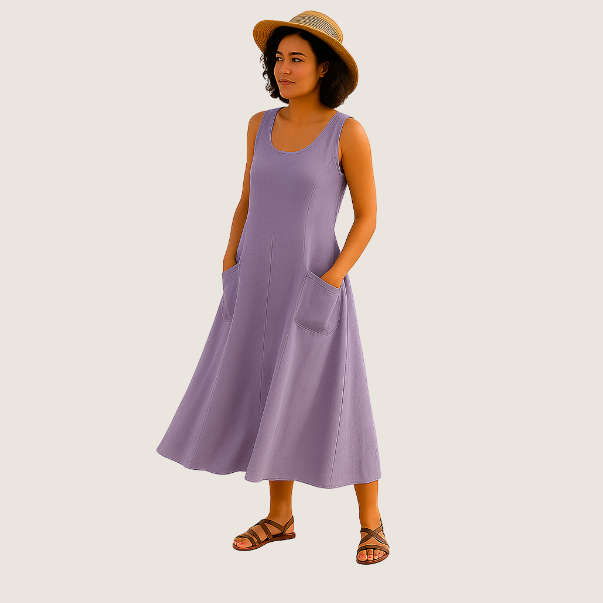 Jetta Robe Midi Isadora – Élégance Décontractée avec Poches