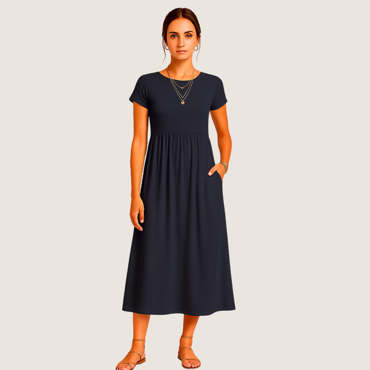 Jetta Robe Midi Alice – Élégance Décontractée et Intemporelle