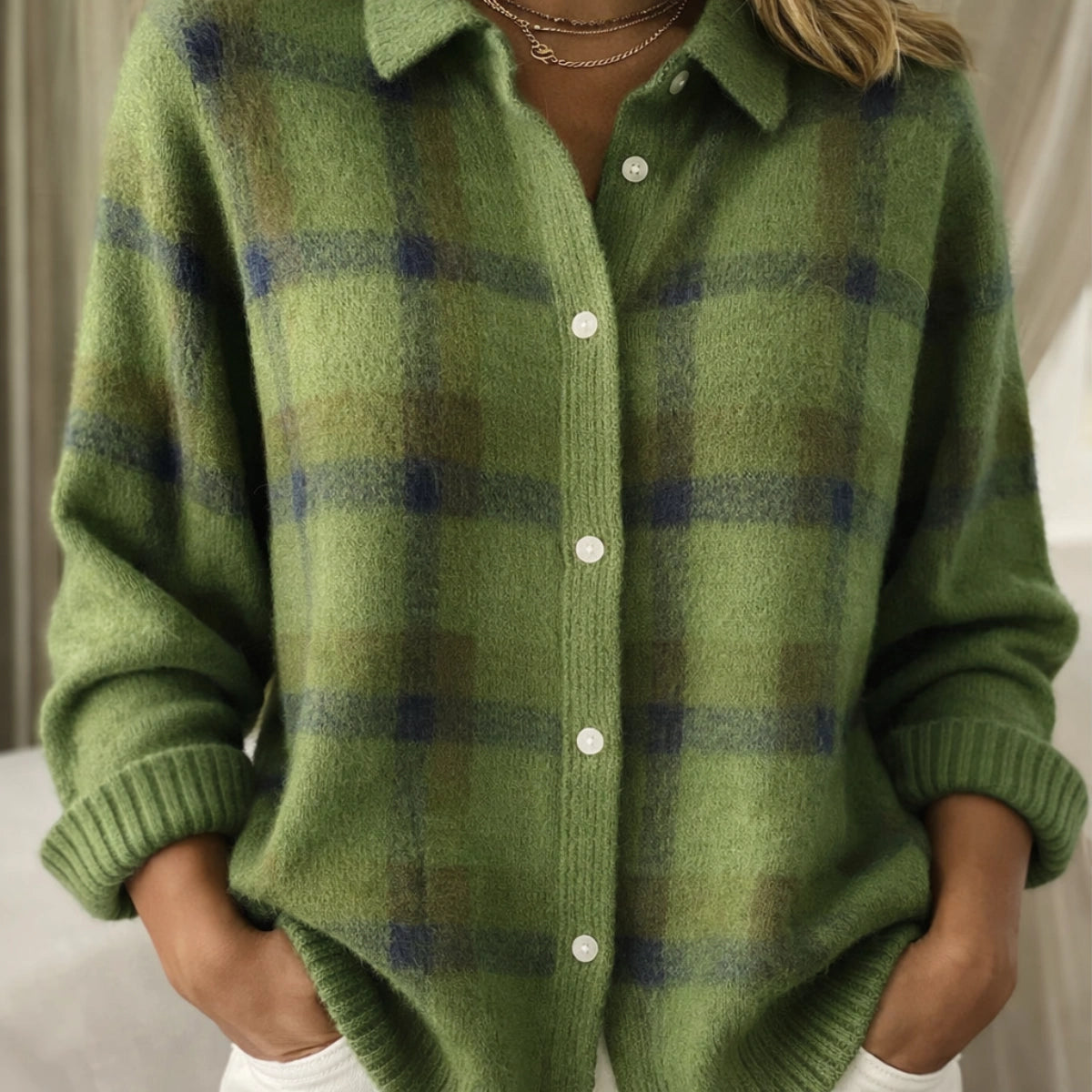 Jetta™ | Cardigan Rétro Check