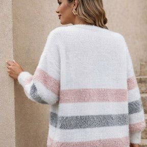 Jetta™ | Pull Col V Rayé Douce™