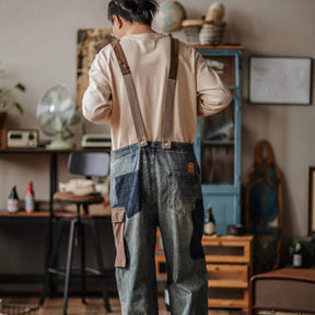 Jetta Salopette en denim à empiècements contrastés