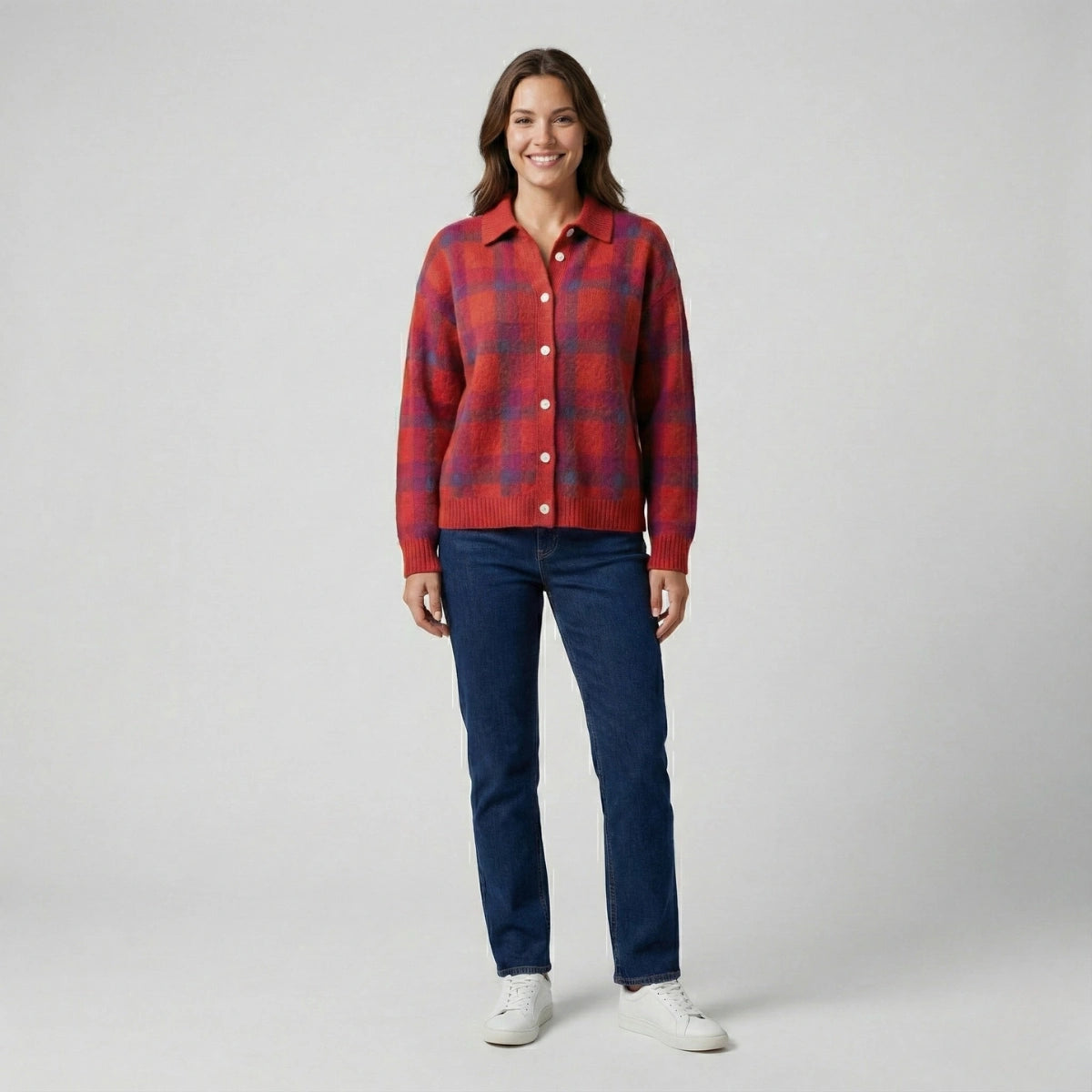 Jetta™ | Cardigan Rétro Check