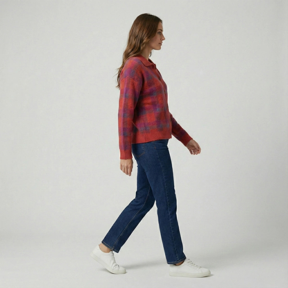 Jetta™ | Cardigan Rétro Check