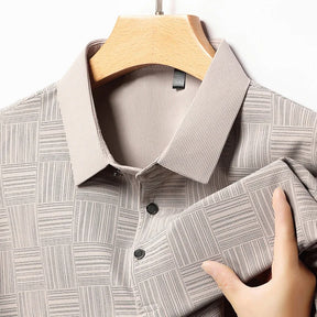 Jetta – Chemise Homme à Imprimé Géométrique en Tissu Texturé