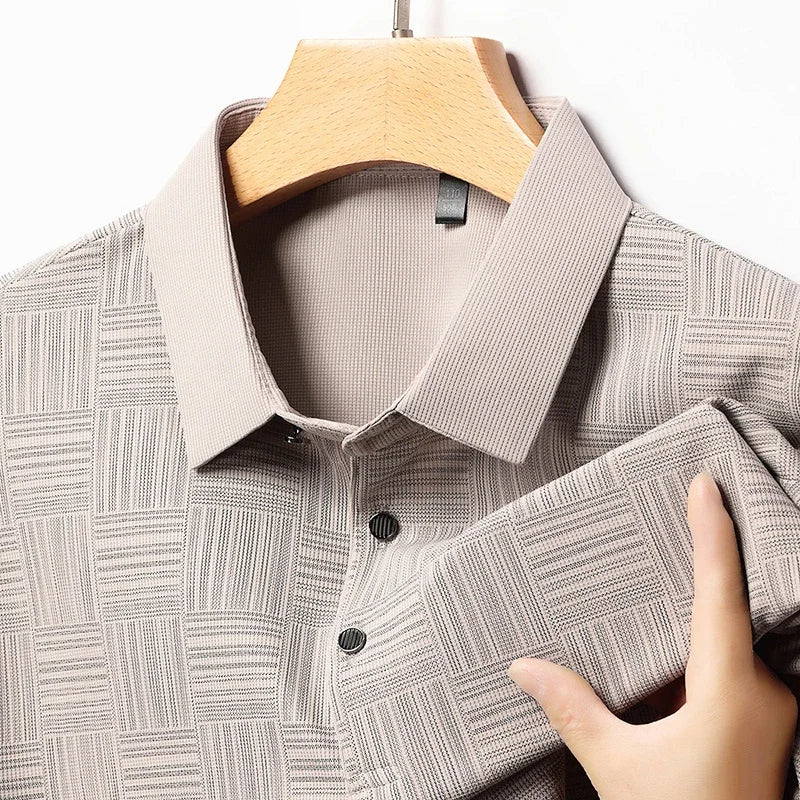 Jetta – Chemise Homme à Imprimé Géométrique en Tissu Texturé