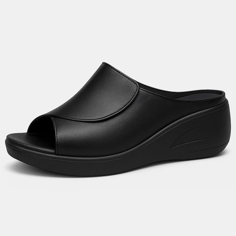 Jetta – Mule Féminine Confort Élégant NoirLift