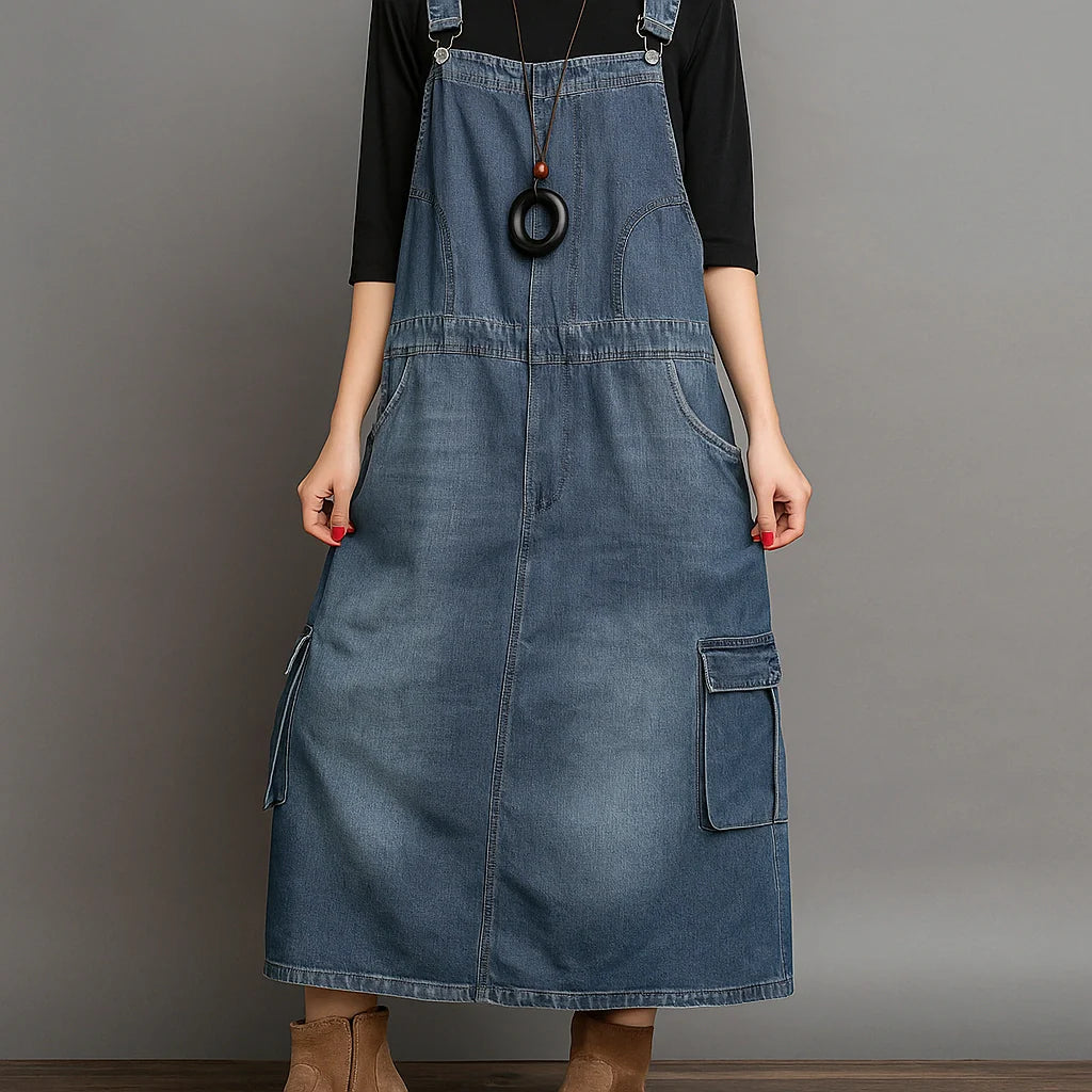 Jetta Robe chasuble en denim ample