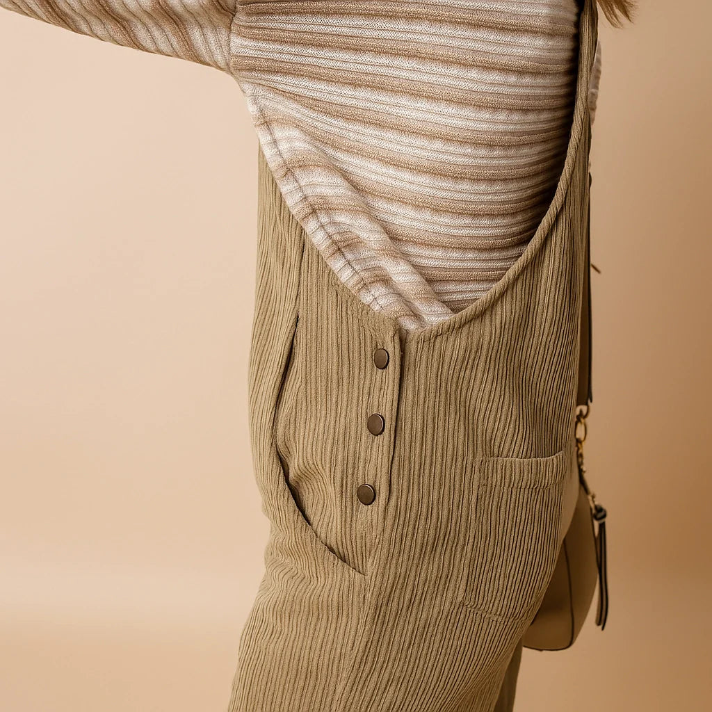 Jetta Salopette ample en velours côtelé cosy