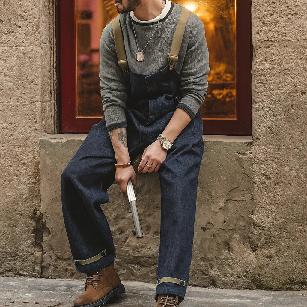 Jetta Salopette rétro bleu marine Dockyard