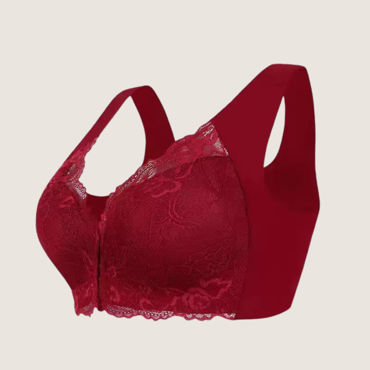 Soutien-gorge Sexy en Dentelle – Push Up Confort Grande Taille avec Fermeture Avant