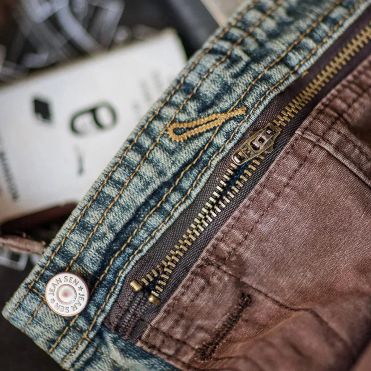 Jetta Salopette en denim à empiècements contrastés