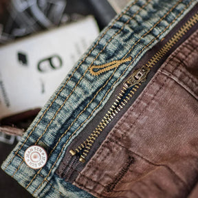 Jetta Salopette en denim à empiècements contrastés