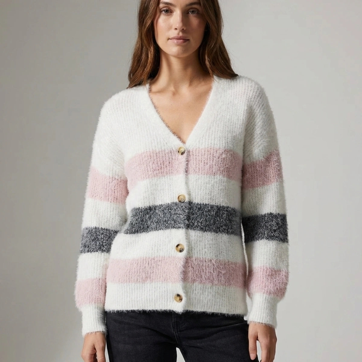 Jetta™ | Pull Col V Rayé Douce™