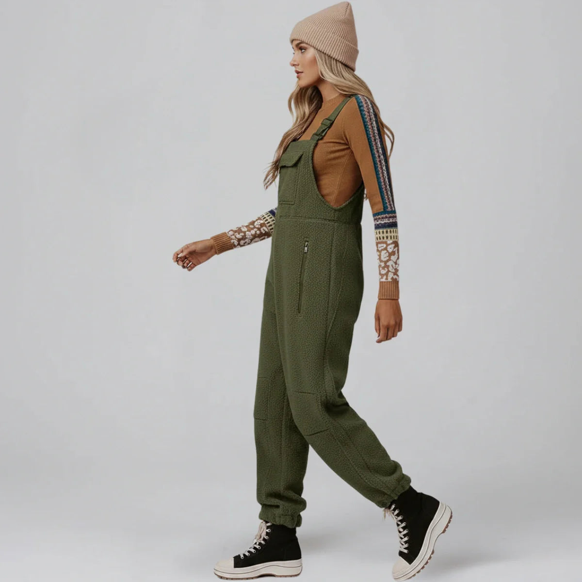 Jetta Salopette en polaire thermique avec poches zippées