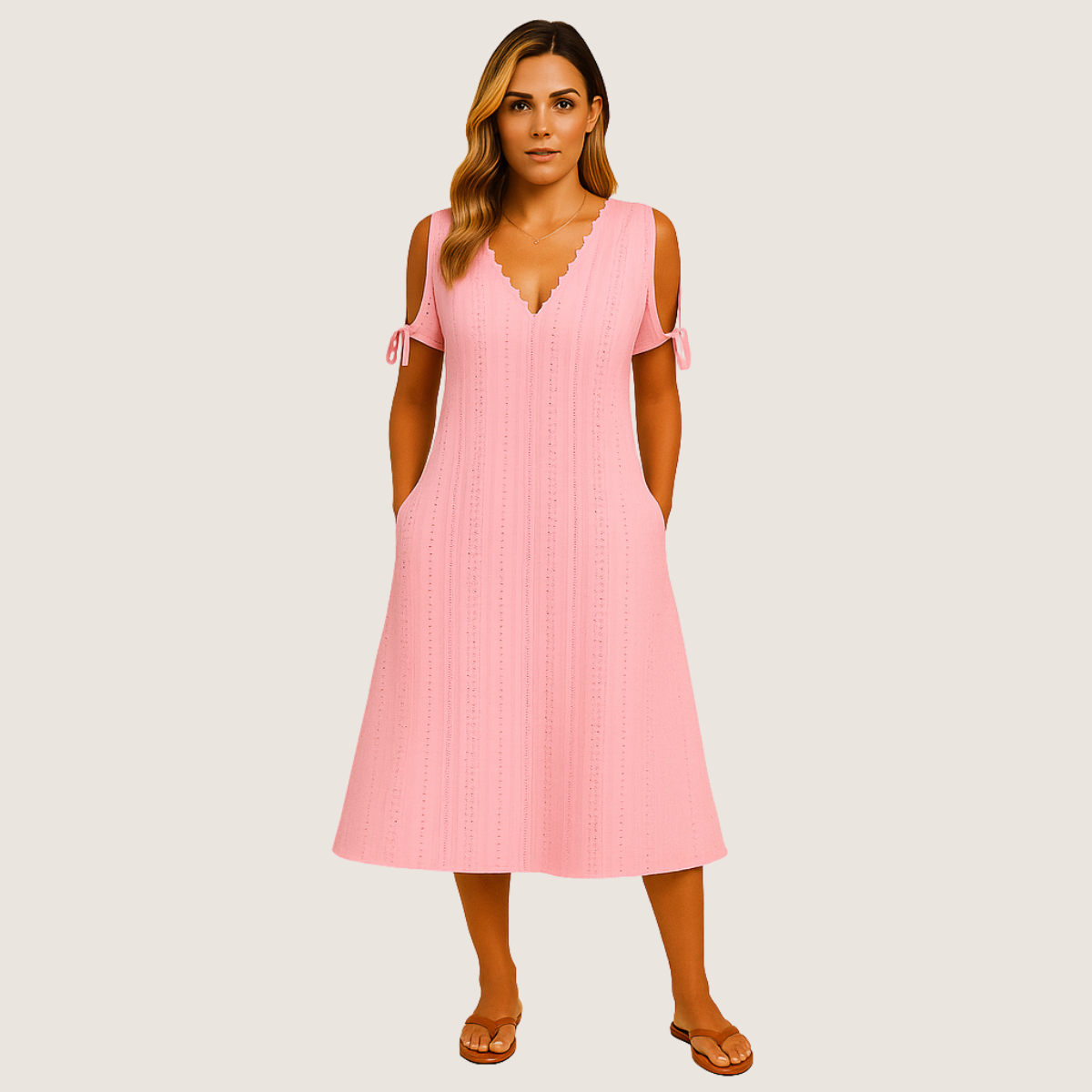 Jetta Robe Zoe Midi en Dentelle – Élégance Décontractée