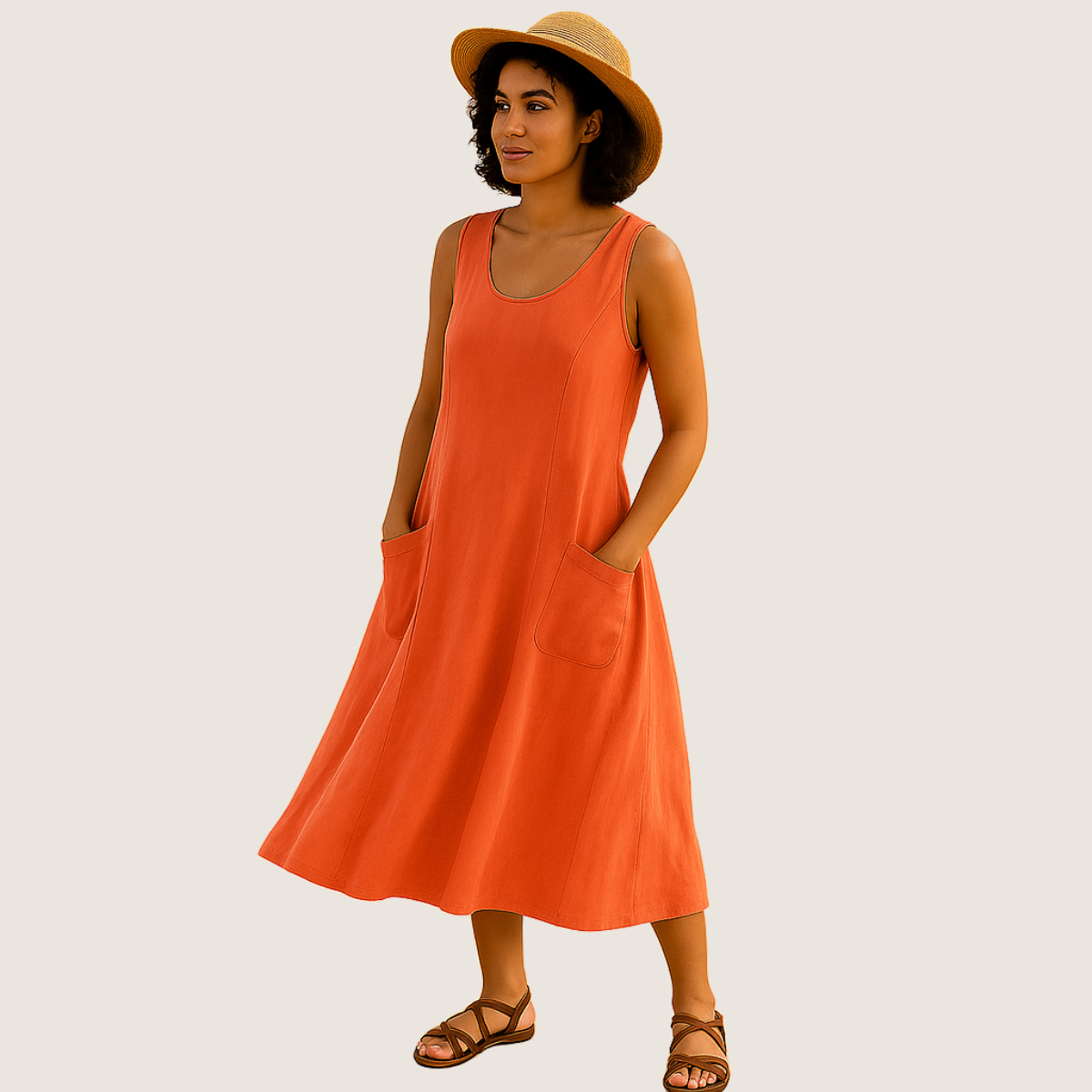 Jetta Robe Midi Isadora – Élégance Décontractée avec Poches