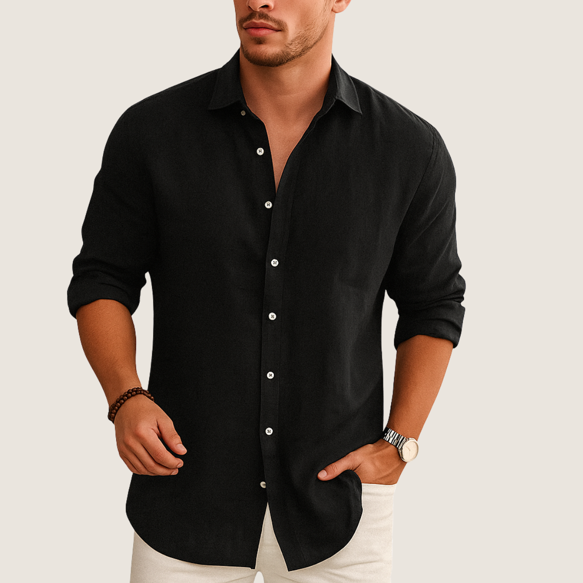Jetta Chemise Lin & Coton – Élégance Décontractée Automne