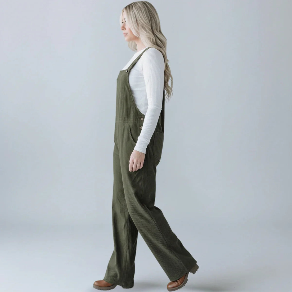 Jetta Salopette ample en velours côtelé cosy