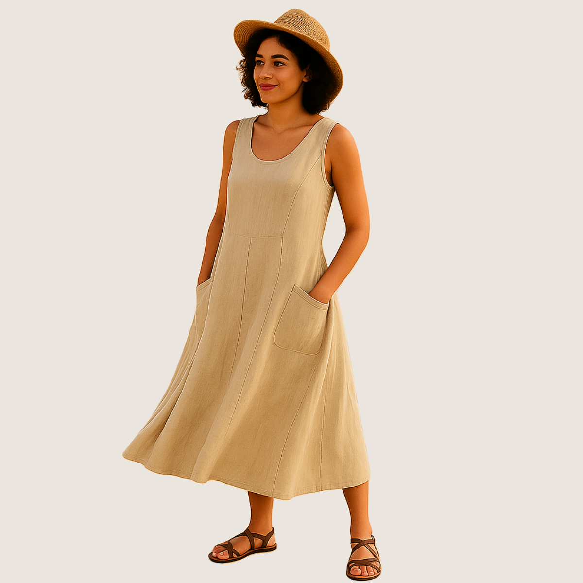 Jetta Robe Midi Isadora – Élégance Décontractée avec Poches