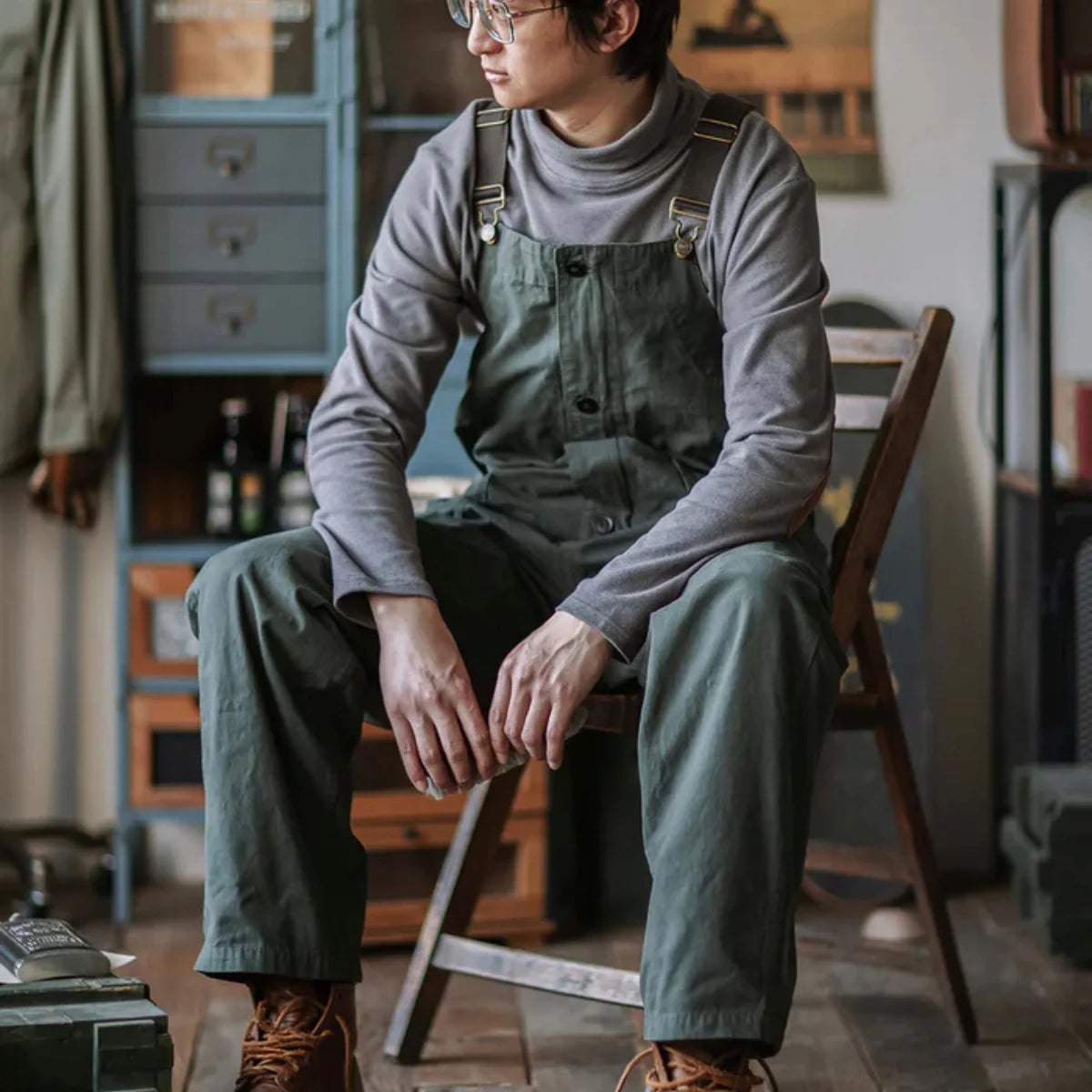 Jetta Salopette légère en toile à poches rondes