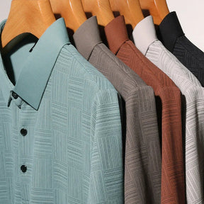 Jetta – Chemise Homme à Imprimé Géométrique en Tissu Texturé