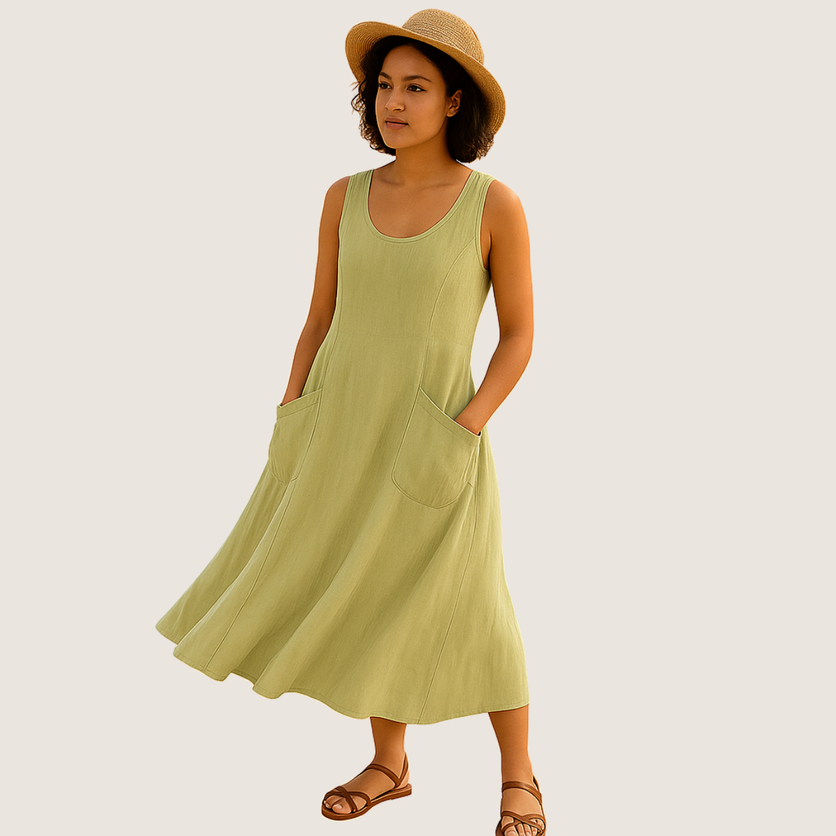 Jetta Robe Midi Isadora – Élégance Décontractée avec Poches