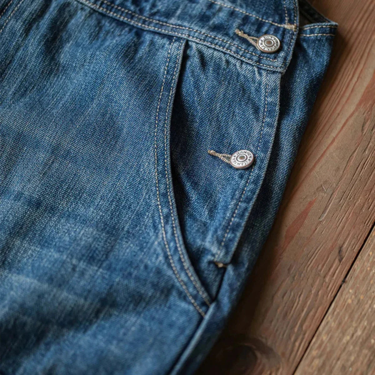 Jetta Salopette à bavette en denim à double rabat