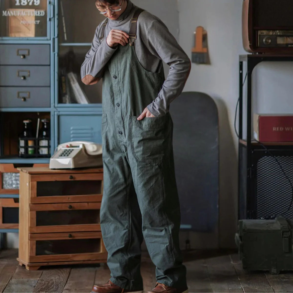 Jetta Salopette légère en toile à poches rondes