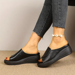 Jetta – Mule Féminine Confort Élégant NoirLift