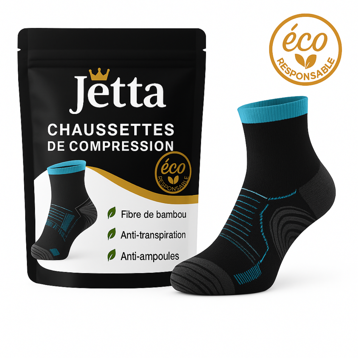 OrthoComfort™ – Chaussettes Orthopédiques de Soutien et de Compression en Bambou