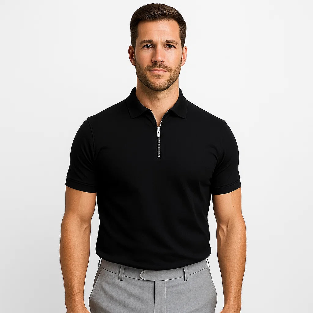 Jetta – Polo pour Homme avec Fermeture Éclair – Style Moderne & Confort Léger