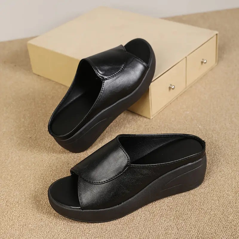 Jetta – Mule Féminine Confort Élégant NoirLift