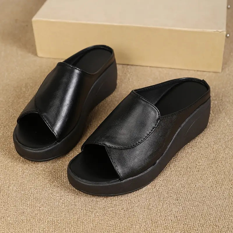 Jetta – Mule Féminine Confort Élégant NoirLift