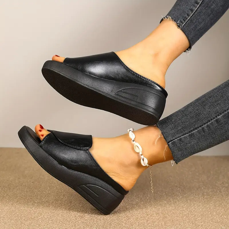 Jetta – Mule Féminine Confort Élégant NoirLift