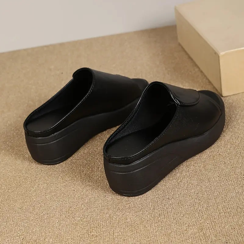 Jetta – Mule Féminine Confort Élégant NoirLift