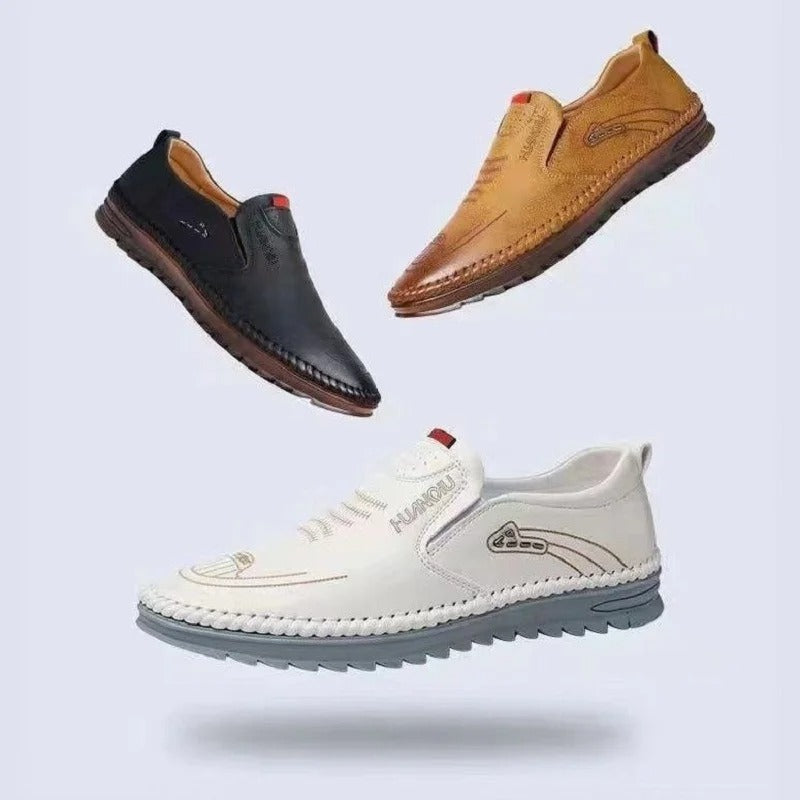 Mocassins à enfiler en cuir pour hommes - [STOCK LIMITÉ]